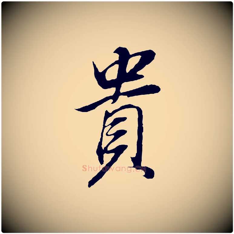 貴毛笔行书写法,摘自明代董其昌邵康节先生自着无名公