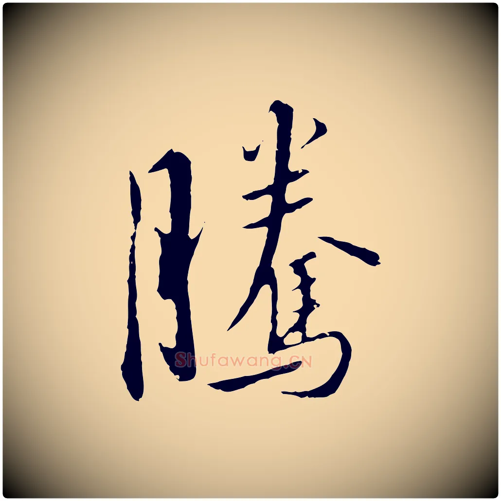 騰毛笔行书写法,摘自宋代高宗千字文