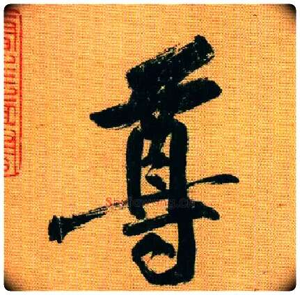 尊毛笔行书写法,摘自宋黄庭坚题苏轼寒食帖跋