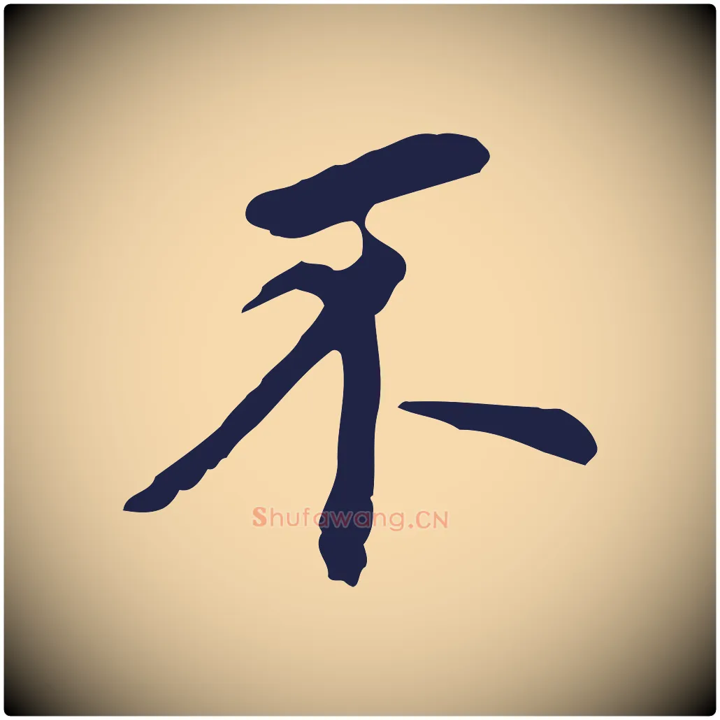 不毛笔行书写法,摘自明代董其昌跋孝经