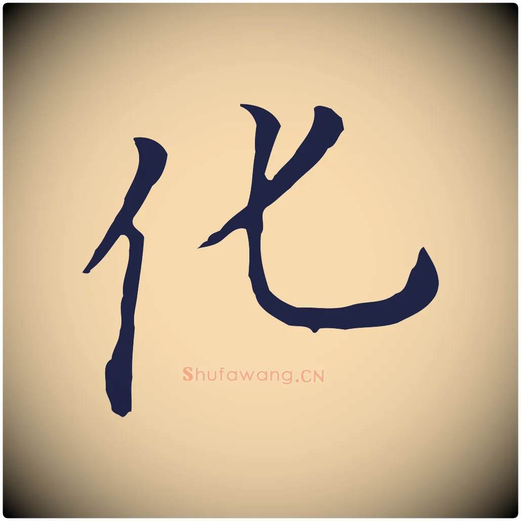 化毛笔行书写法,摘自明代董其昌跋孝经