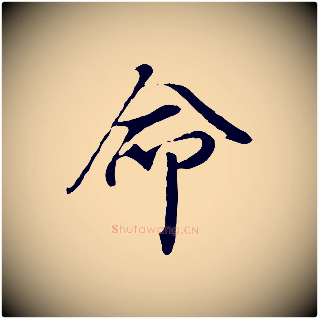 命毛笔行书写法,摘自明代董其昌跋孝经