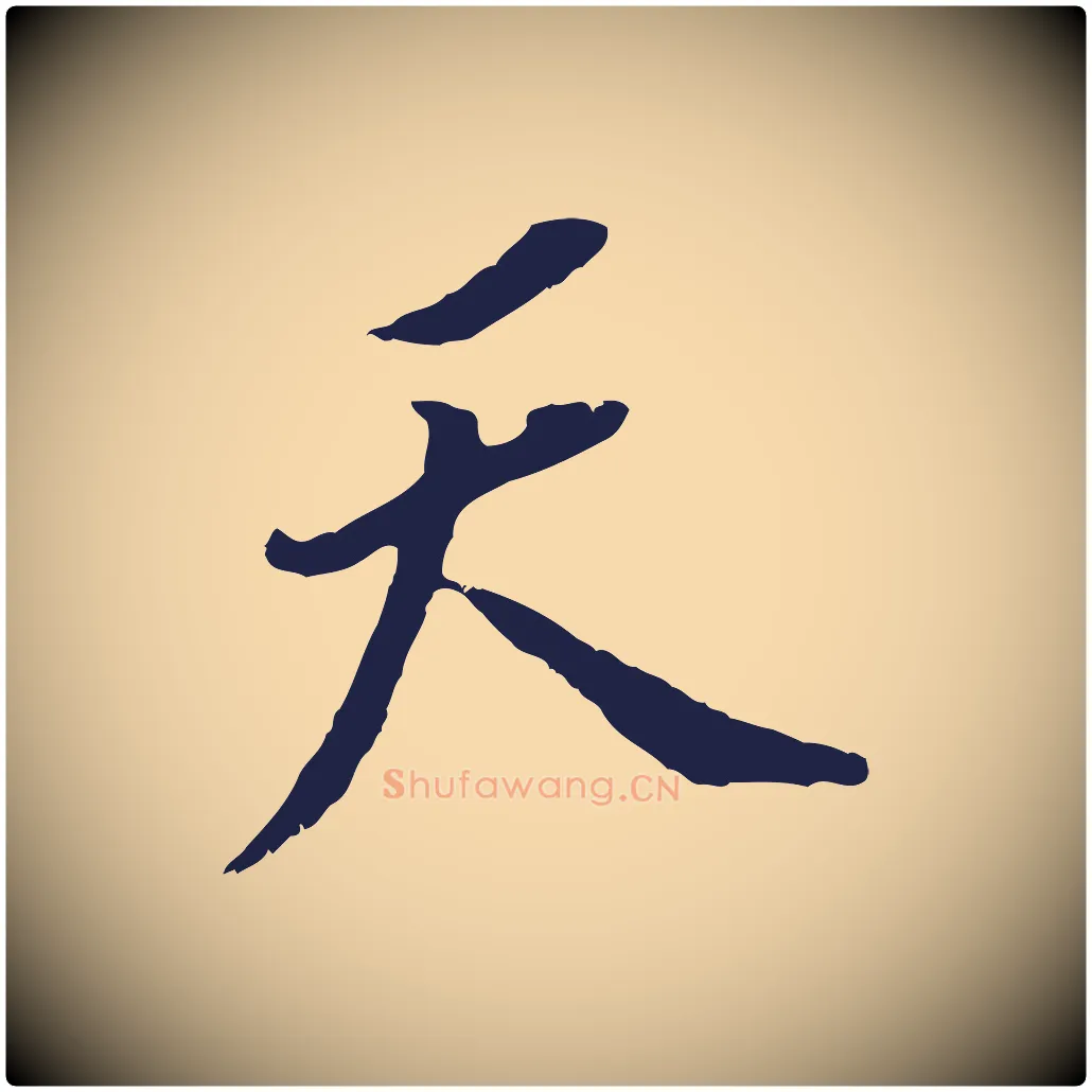 天毛笔行书写法,摘自明代董其昌跋孝经