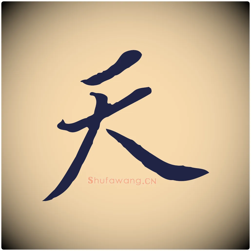 天毛笔行书写法,摘自明代董其昌跋孝经