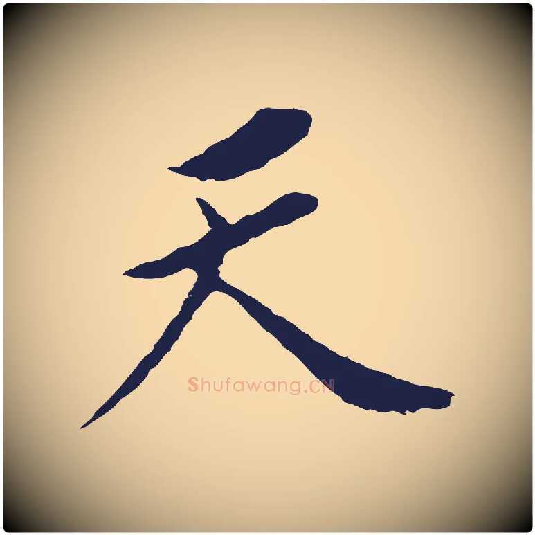 天毛笔行书写法,摘自明代董其昌跋孝经