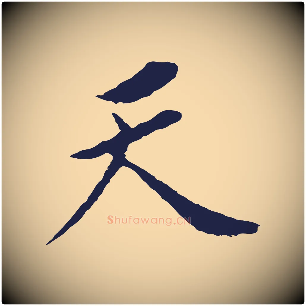 天毛笔行书写法,摘自明代董其昌跋孝经