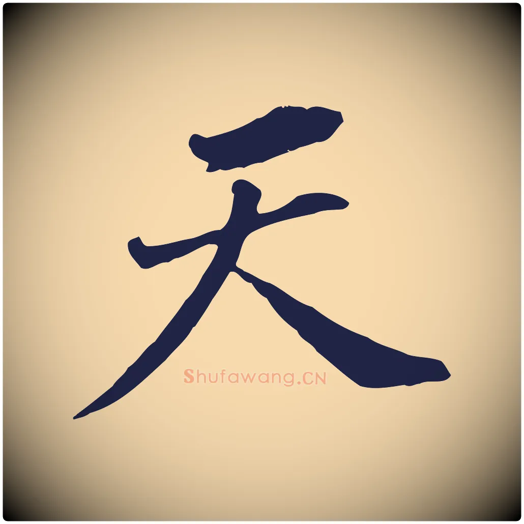 天毛笔行书写法,摘自明代董其昌跋孝经