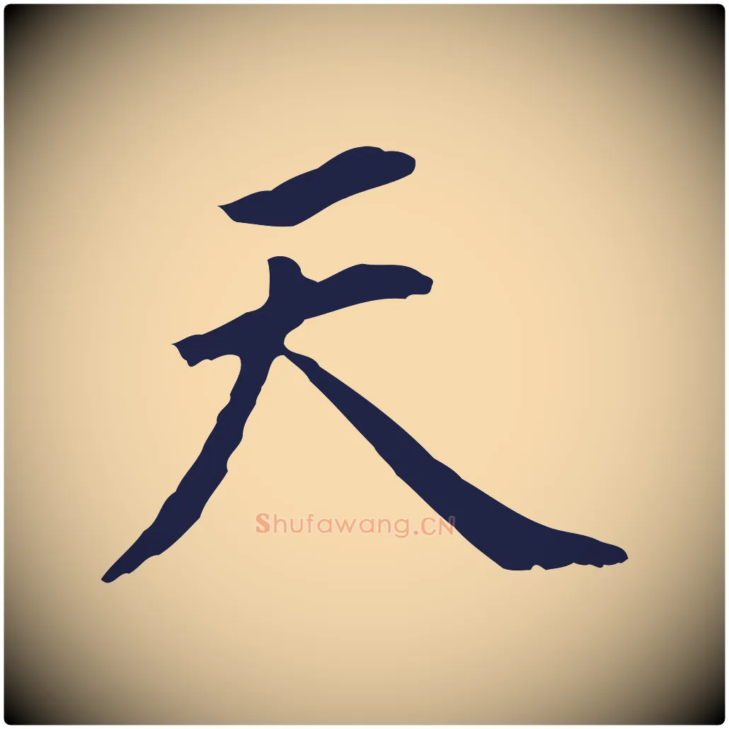 天毛笔行书写法,摘自明代董其昌跋孝经