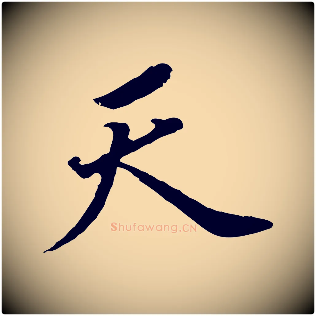天毛笔行书写法,摘自明代董其昌跋孝经
