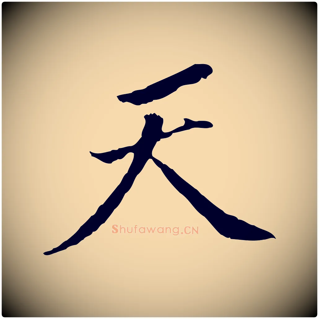 天毛笔行书写法,摘自明代董其昌跋孝经