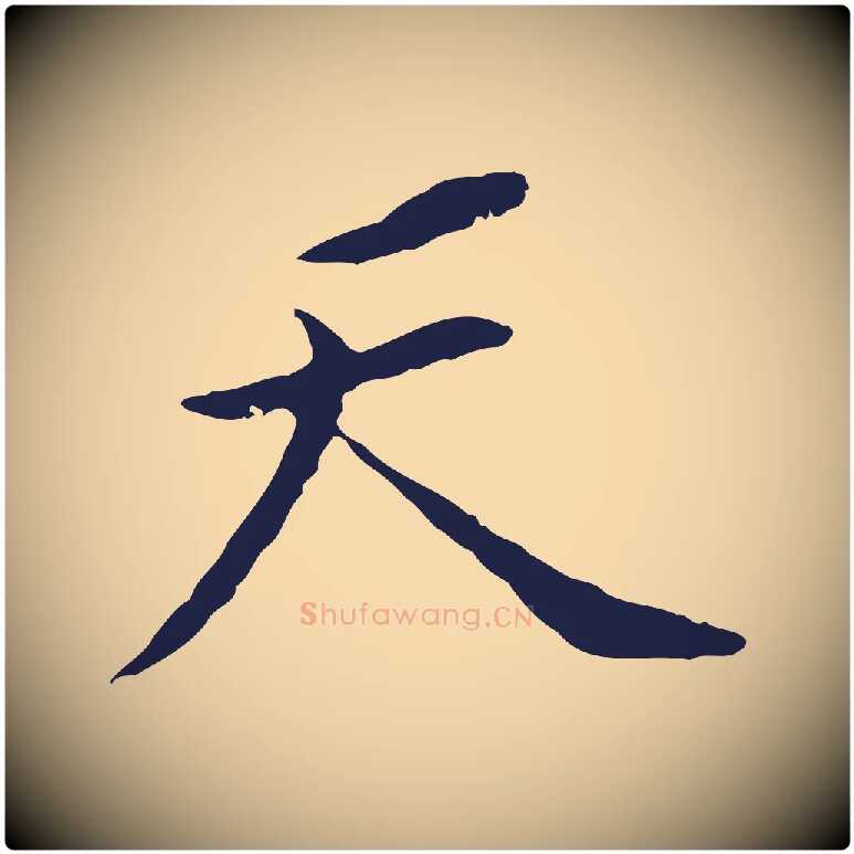 天毛笔行书写法,摘自明代董其昌跋孝经