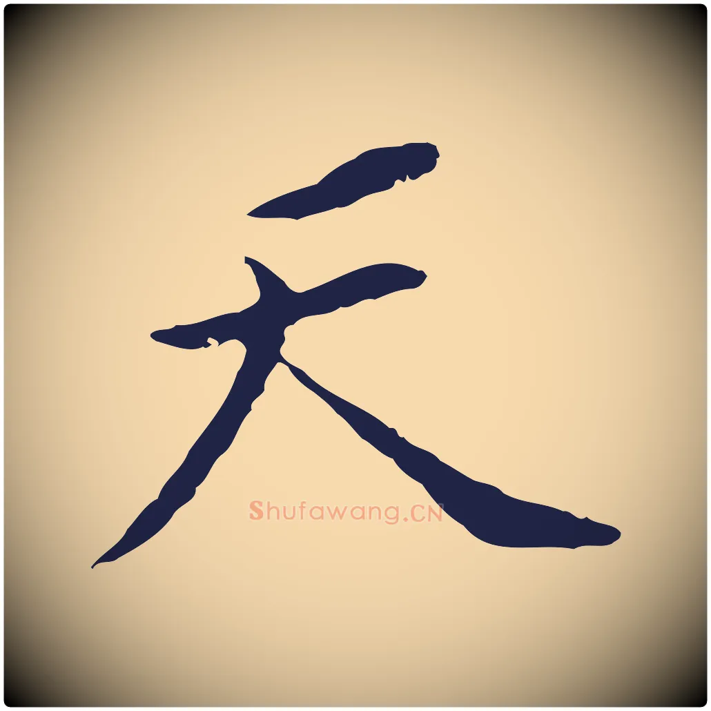 天毛笔行书写法,摘自明代董其昌跋孝经
