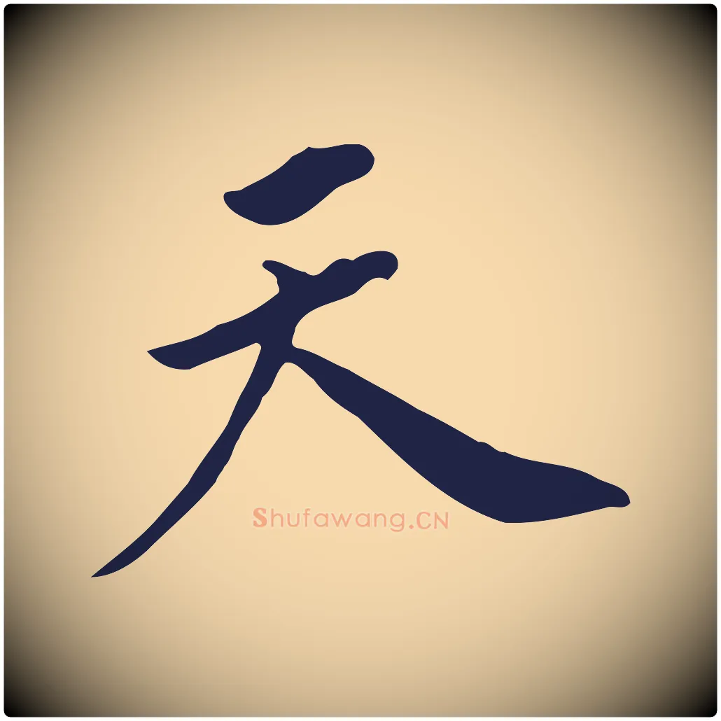 天毛笔行书写法,摘自明代董其昌跋孝经