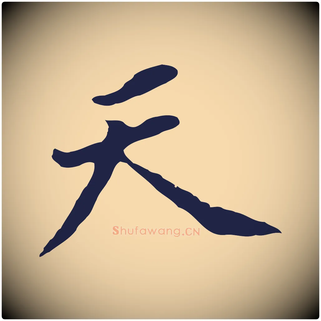 天毛笔行书写法,摘自明代董其昌跋孝经