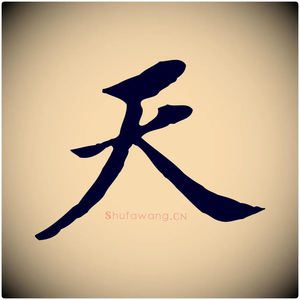 天毛笔行书写法,摘自明代董其昌跋孝经