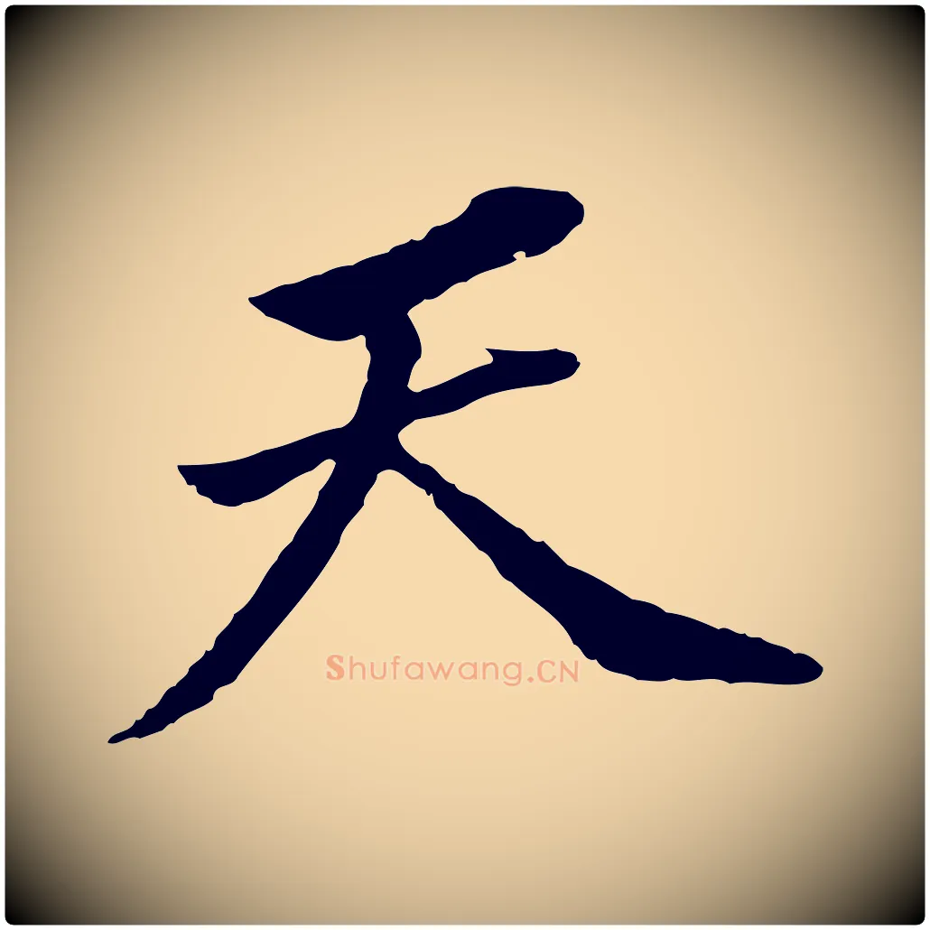 天毛笔行书写法,摘自明代董其昌跋孝经