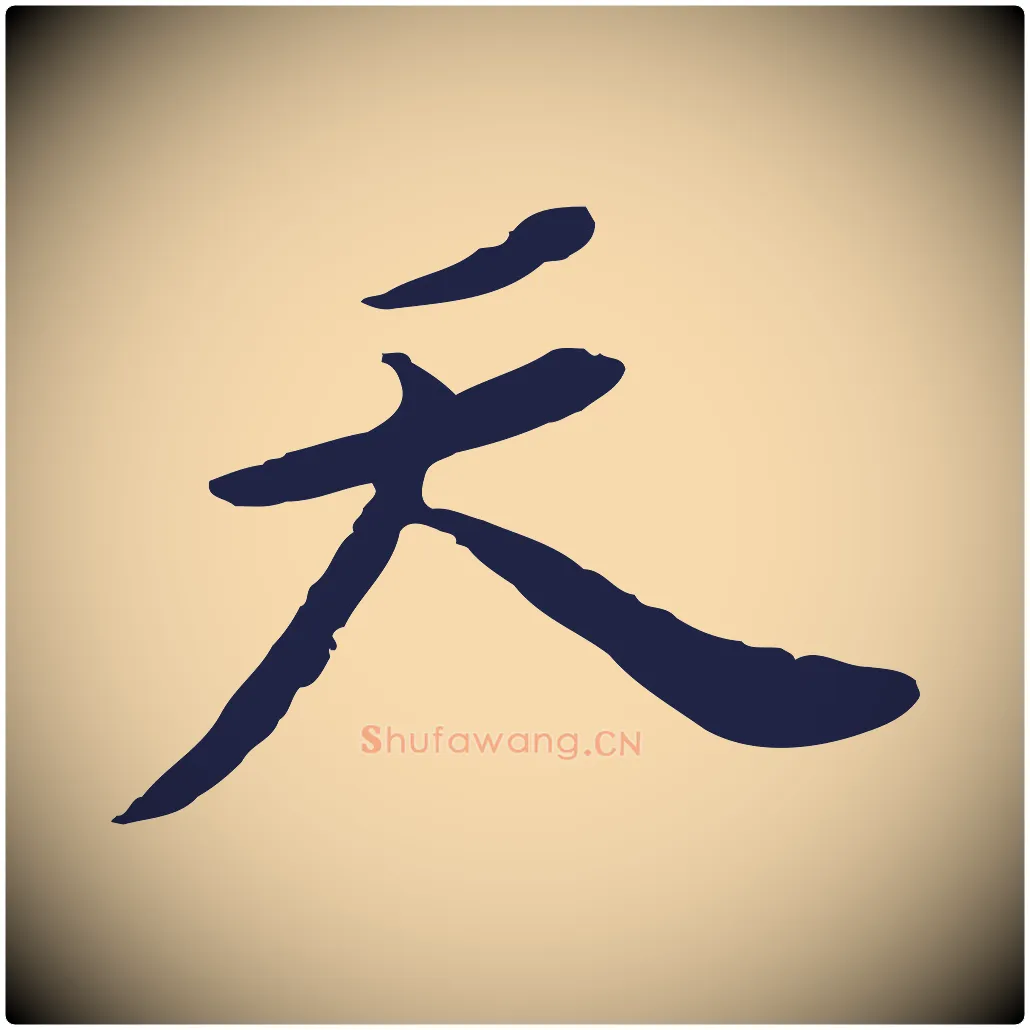 天毛笔行书写法,摘自明代董其昌跋孝经