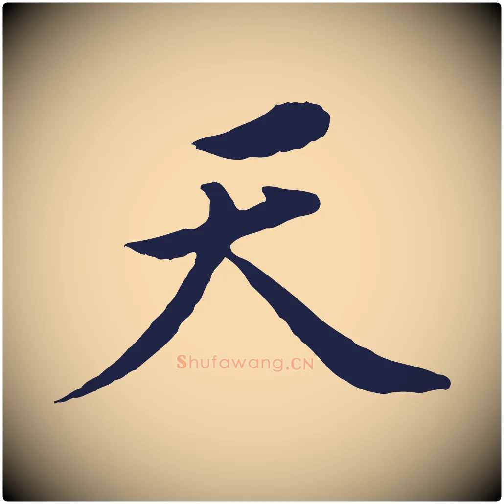 天毛笔行书写法,摘自明代董其昌跋孝经