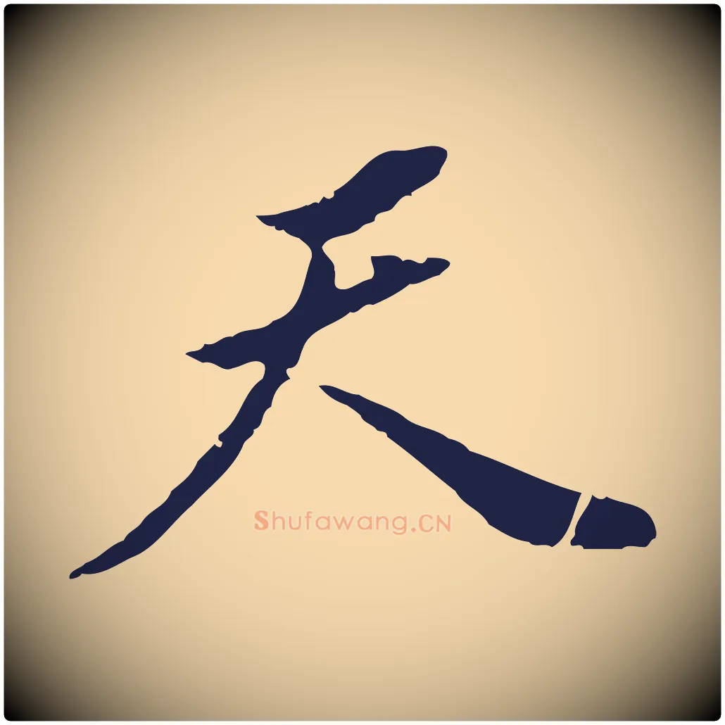 天毛笔行书写法,摘自明代董其昌跋孝经