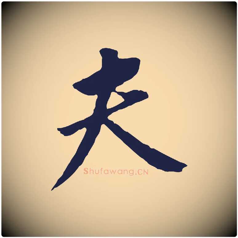 夫毛笔行书写法,摘自明代董其昌跋孝经