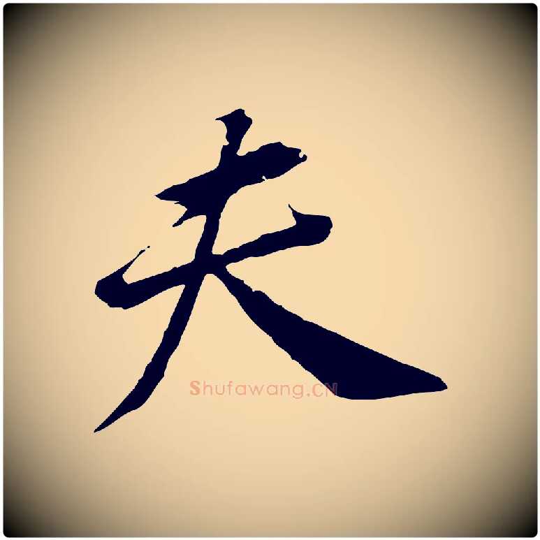 夫毛笔行书写法,摘自明代董其昌跋孝经