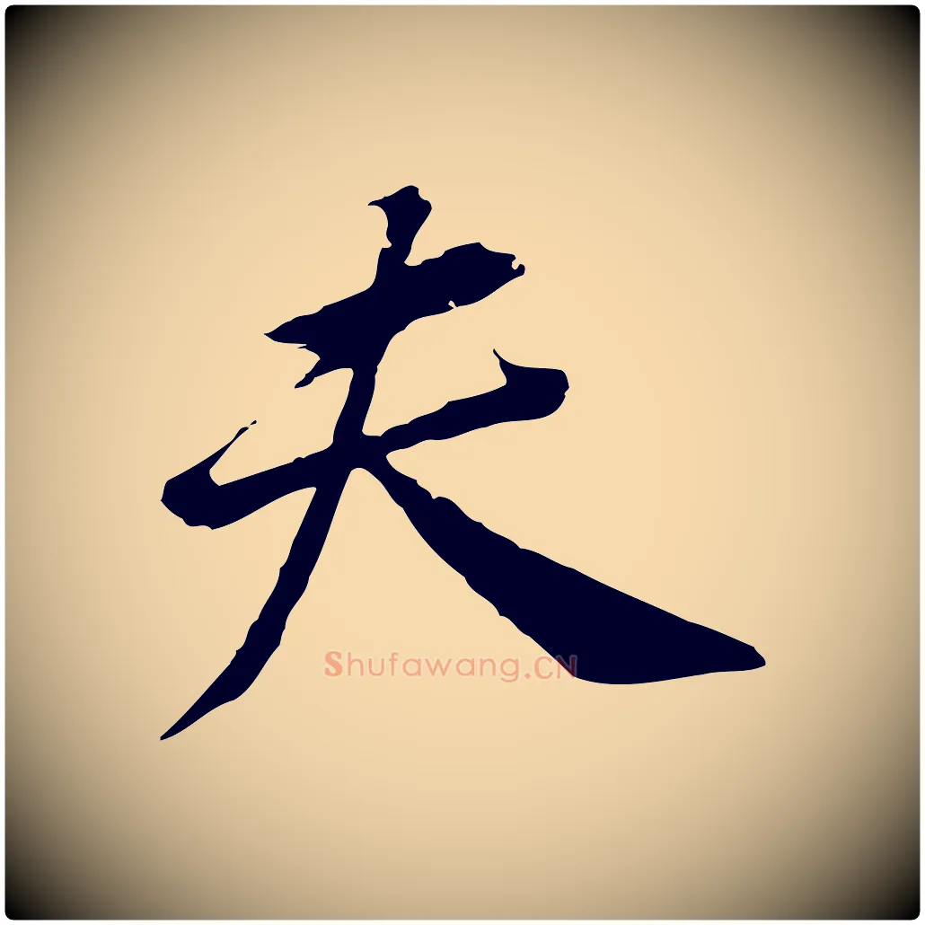 夫毛笔行书写法,摘自明代董其昌跋孝经
