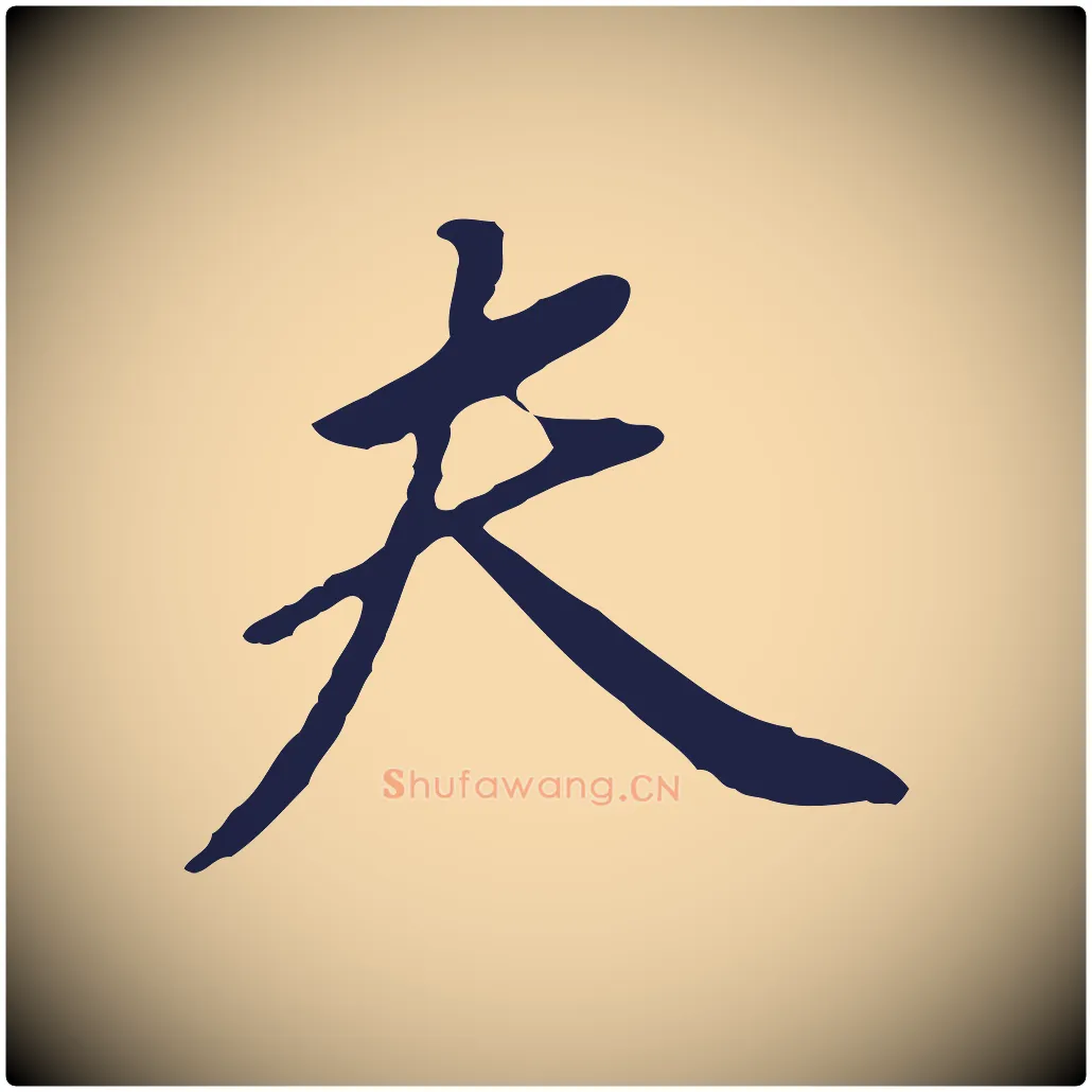 夫毛笔行书写法,摘自明代董其昌跋孝经