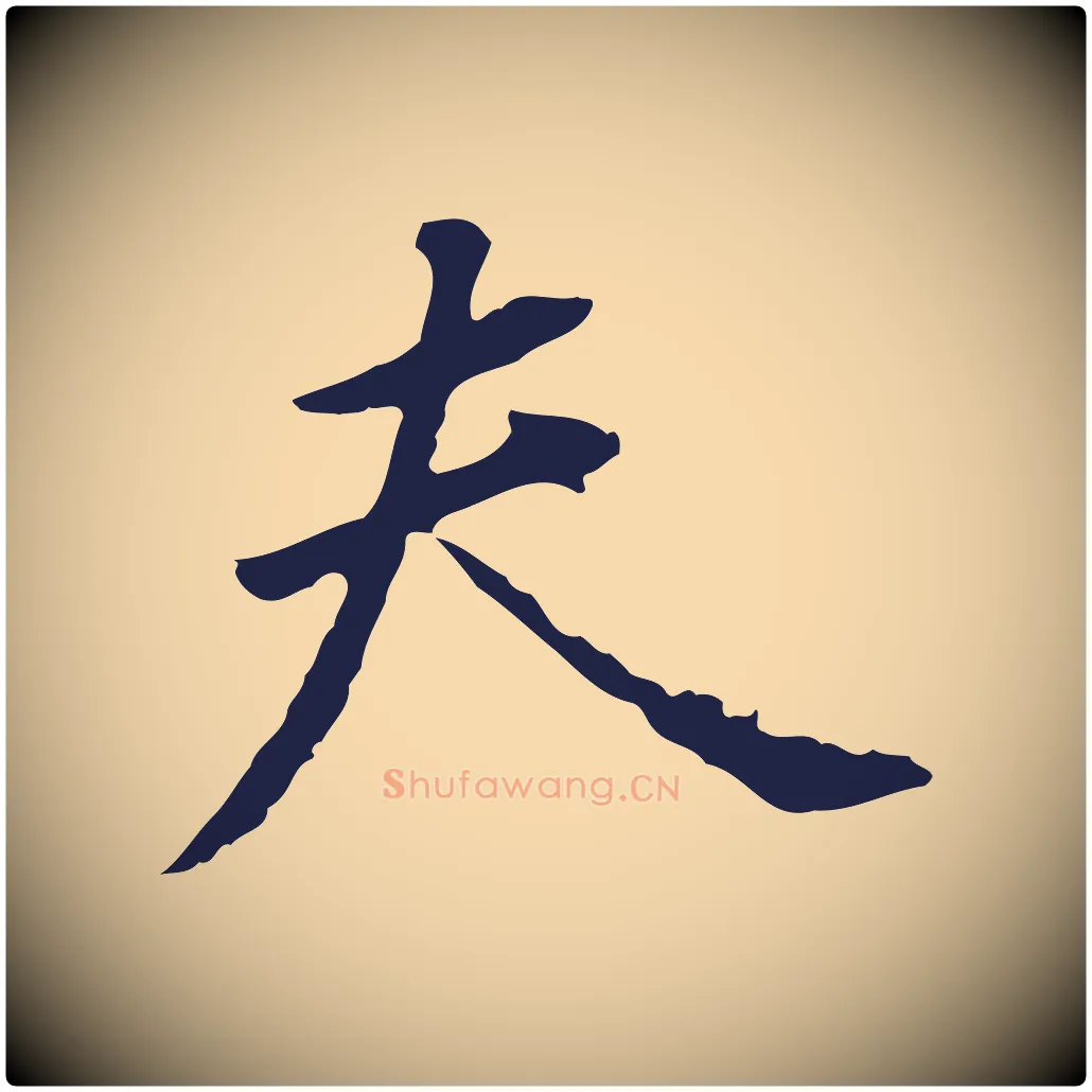 夫毛笔行书写法,摘自明代董其昌跋孝经