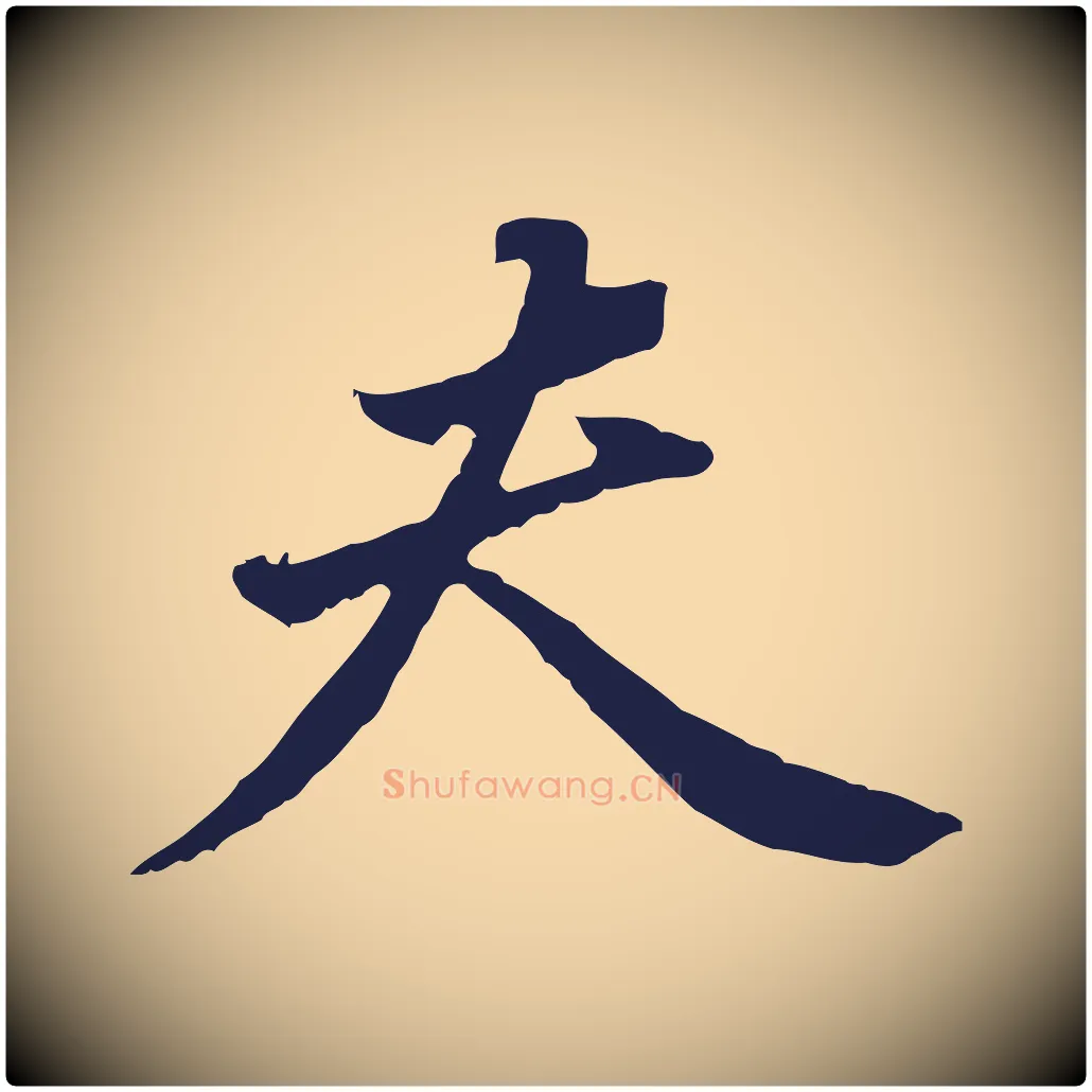 夫毛笔行书写法,摘自明代董其昌跋孝经