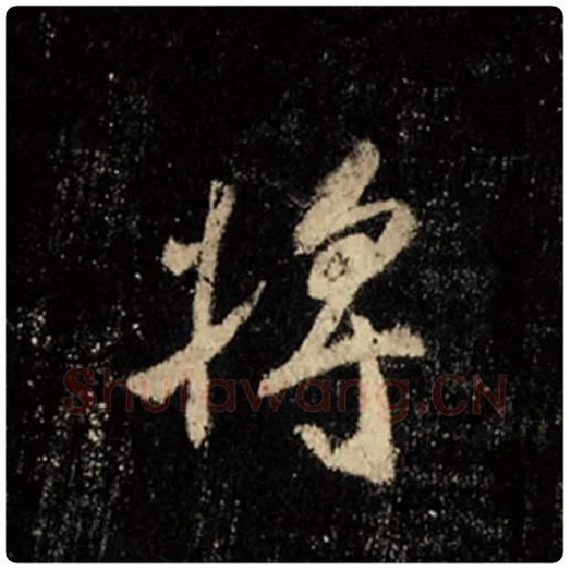 王羲之毛笔行书将字的写法,摘自王羲之书法作品怀仁集王羲之圣教序