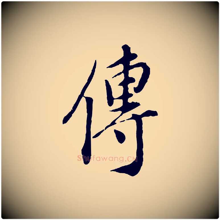 傳毛笔行楷写法,摘自明代徐守和跋保母帖