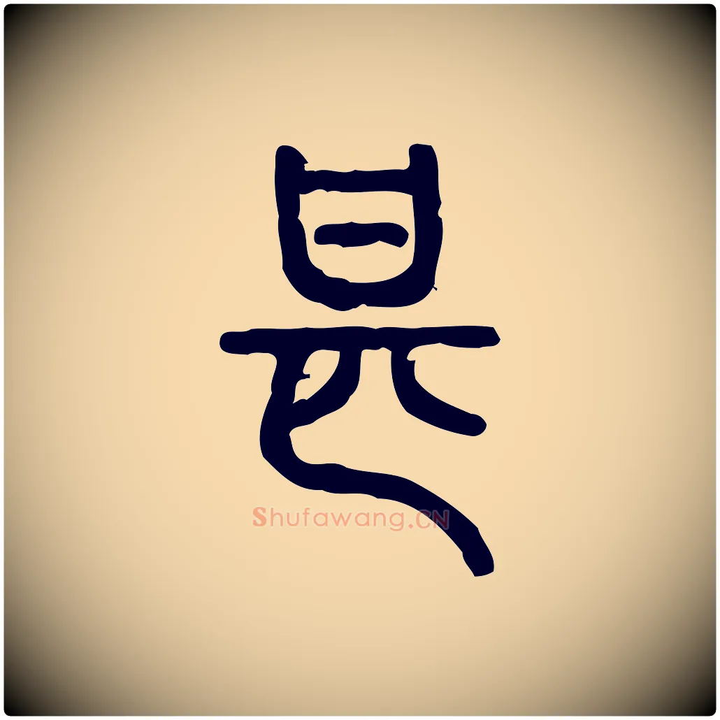 甚毛笔行楷写法,摘自东汉许慎说文解字