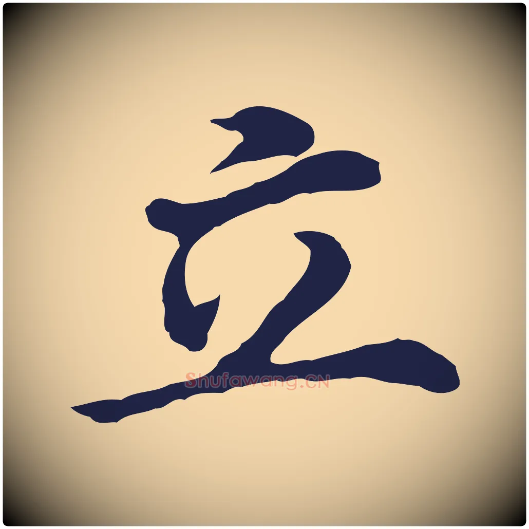 立毛笔行书写法,摘自明代董其昌跋孝经