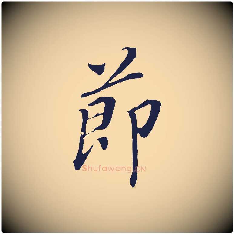 節毛笔行书写法,摘自明代董其昌跋孝经