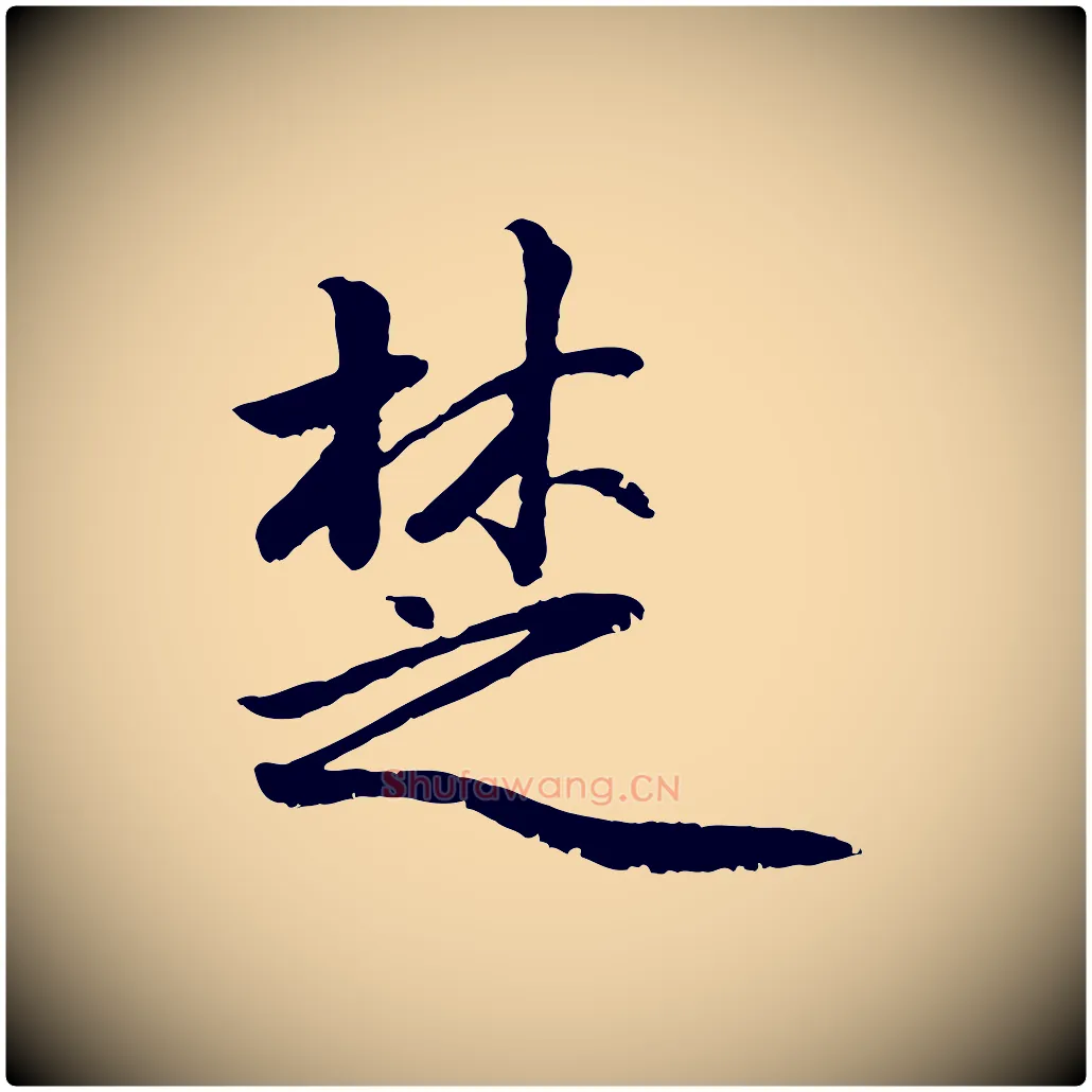 楚毛笔行楷写法,摘自明代戴仁跋道服赞