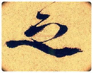 之毛笔行书写法,摘自明徐渭煎茶七类卷