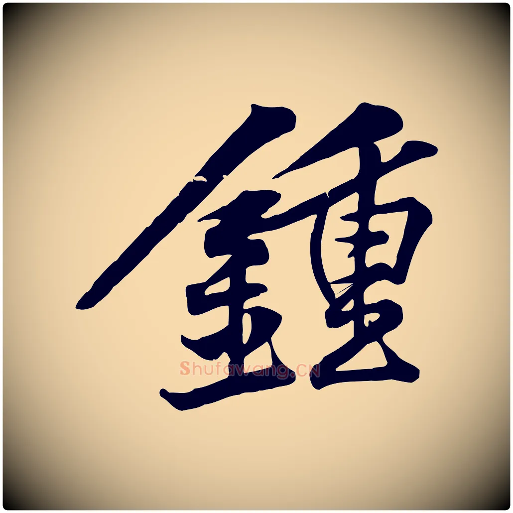 鍾毛笔行楷写法,摘自宋代黄山谷苦笋赋