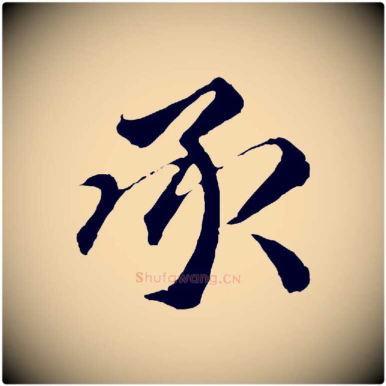 承毛笔行楷写法,摘自明代祝允明跋与中峰帖