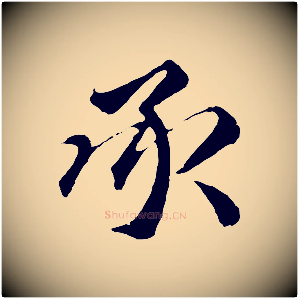承毛笔行楷写法,摘自明代祝允明跋与中峰帖