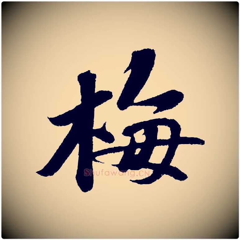 梅毛笔行书写法,摘自宋代苏轼次韵王晋卿送梅花一首