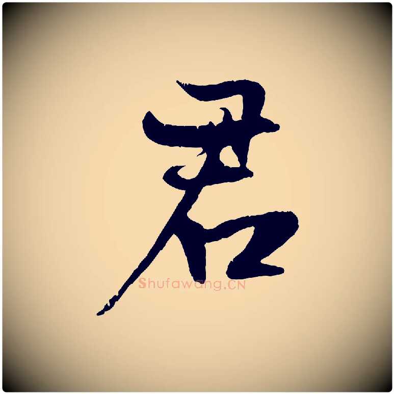 君毛笔行楷写法,摘自元代张雨跋苏轼诗二首