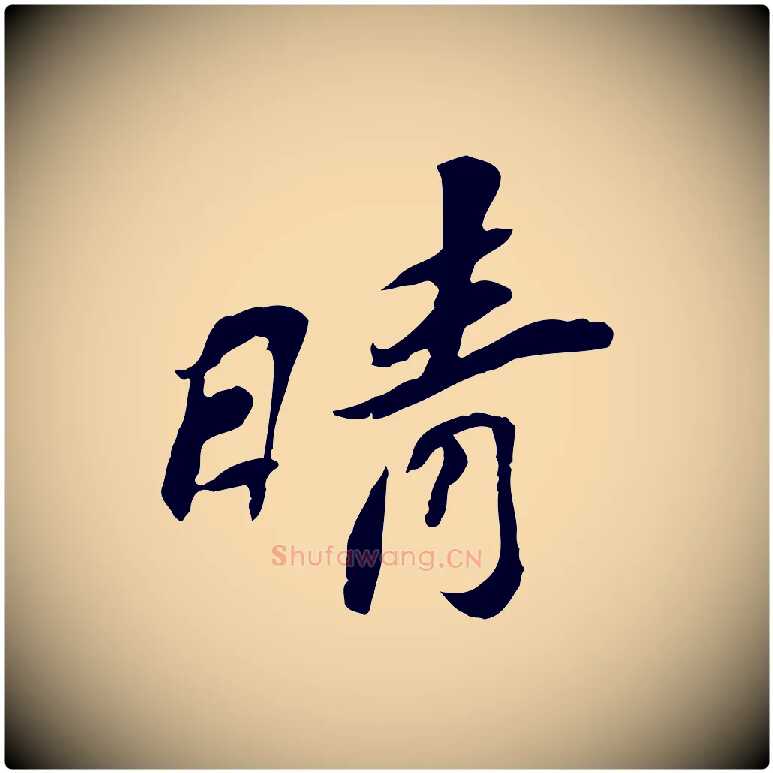 晴毛笔行楷写法,摘自宋代苏辙与定国帖