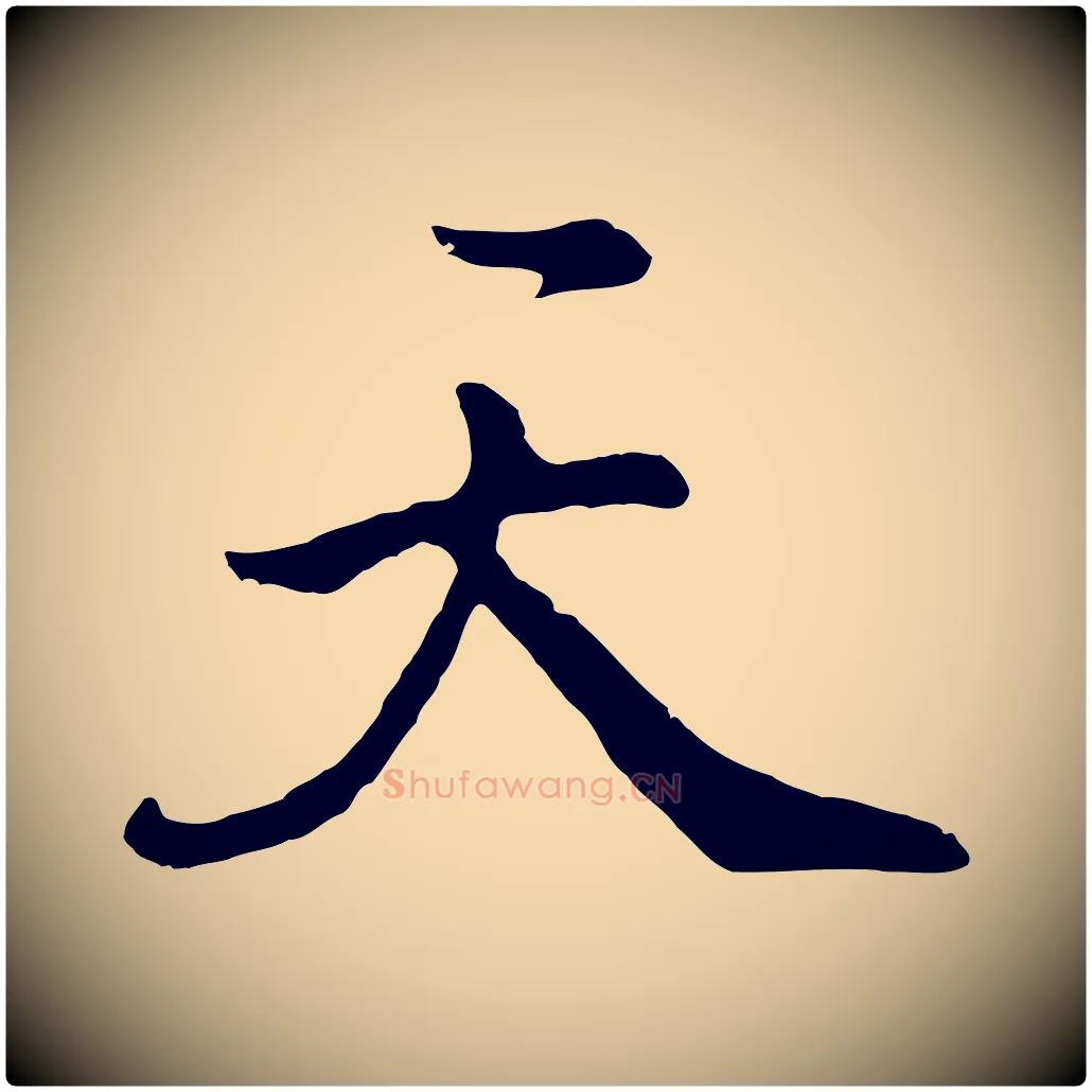 天毛笔行书写法,摘自明代董其昌仿米南宫