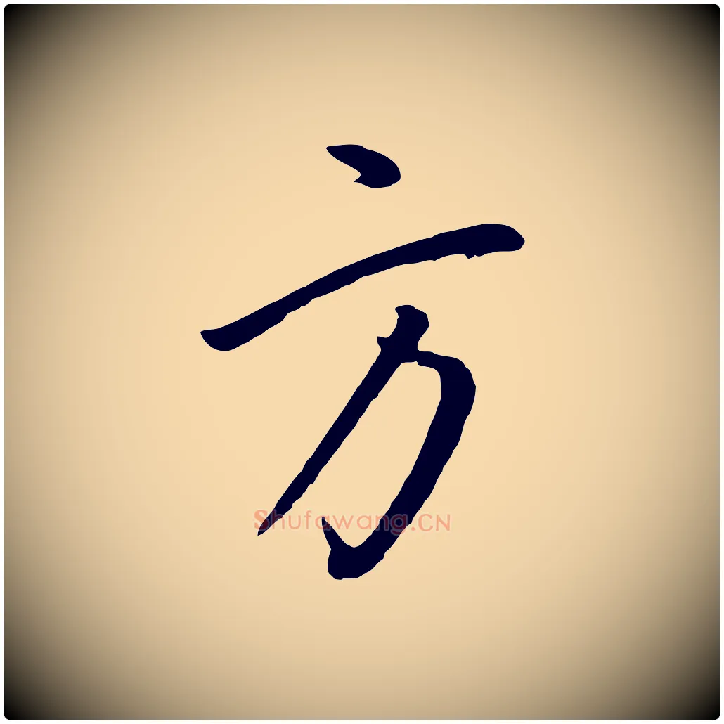 方毛笔行书写法,摘自明代董其昌仿米南宫