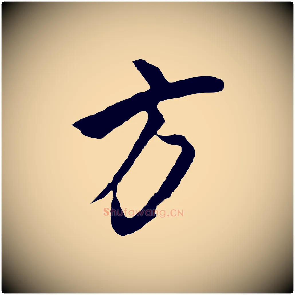 方毛笔行书写法,摘自明代董其昌仿米南宫