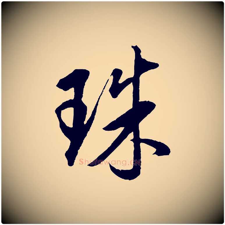 珠毛笔行书写法,摘自明代董其昌仿米南宫