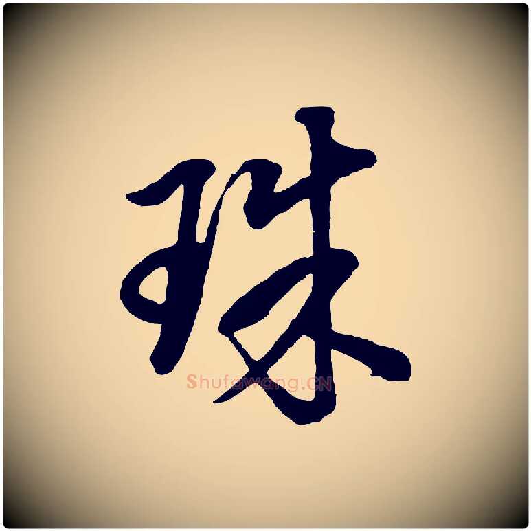 珠毛笔行书写法,摘自明代董其昌仿米南宫