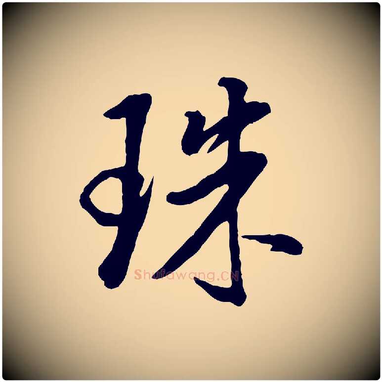 珠毛笔行书写法,摘自明代董其昌仿米南宫