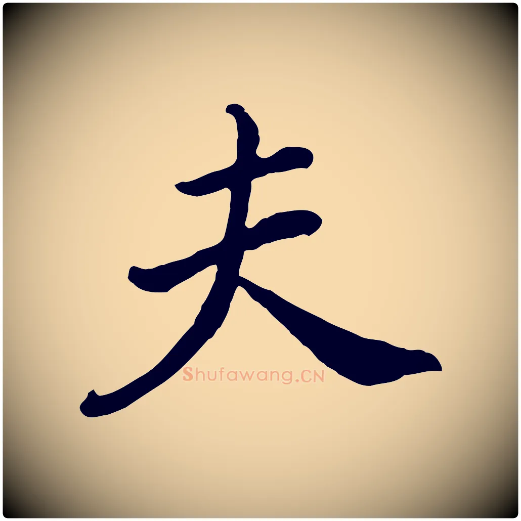 夫毛笔行书写法,摘自明代董其昌仿苏文忠公