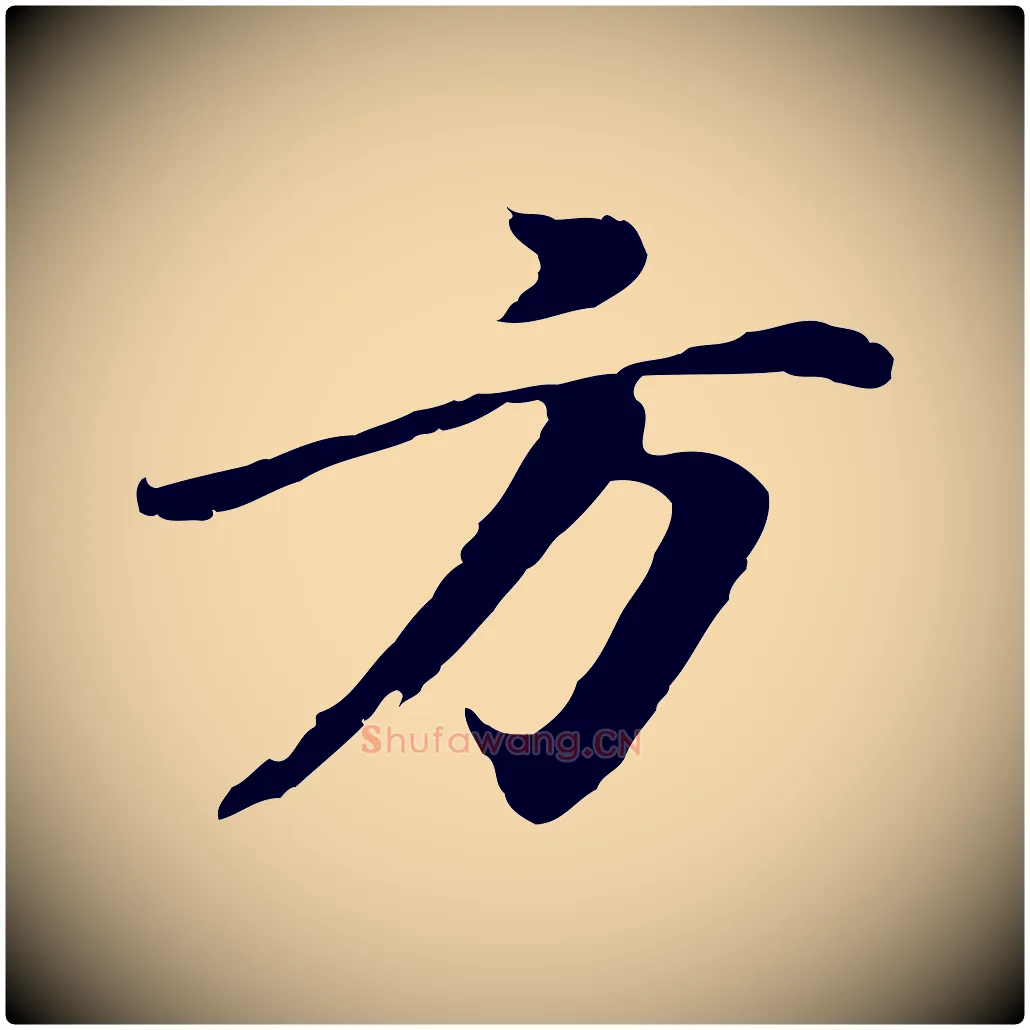 方毛笔行书写法,摘自明代董其昌仿苏文忠公